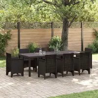 Syfax Gartentisch Braun 250 x 100 x 73 cm Poly-Rattan