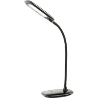 Globo Lighting Tischleuchte Kunststoff schwarz, verchromt, Touch Ein/Aus, 1, USB Kabel inkl., Flexo, LxBxH: 290x93x560mm, Kabellänge 1500mm, inkl. LED 5W 230V, 450lm Source, 280lm Output, 5500K