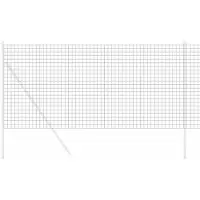 Syfax Eurozaun 1,4 x 10 m PVC-beschichtetes Eisen Grau
