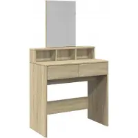 Syfax Schminktisch mit Spiegel Sonoma-Eiche 80x41x144,5 cm