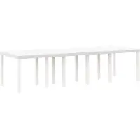 Syfax Gartentisch Weiß 300 x 100 x 73 cm Poly-Rattan