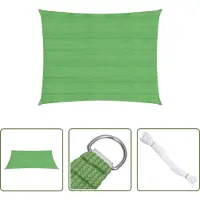 The Living Store Sonnensegel 160 g/m² Hellgrün 3x4 m HDPE