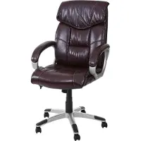 Mendler Bürostuhl HWC-A71, Chefsessel Drehstuhl, Kunstleder - bordeaux