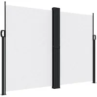 Syfax Seitenmarkise Ausziehbar Weiß 180x1000 cm