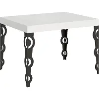 Itamoby Ausziehbarer Tisch 70x110/194 cm, Gestell Karamay, Esche weiß, Anthrazit