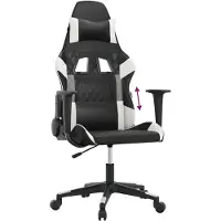 Syfax Gaming-Stuhl Schwarz und Weiß Kunstleder