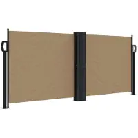 Syfax Seitenmarkise Ausziehbar Taupe 100x600 cm