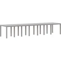Syfax Gartentisch Hellgrau 400 x 100 x 73 cm Poly-Rattan