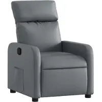Sonstiges Relaxsessel Grau Kunstleder 66 x 89,5 x 95,5 cm (B x T x H)