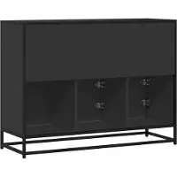 Syfax Sideboard Schwarz 100x35x76 cm Holzwerkstoff