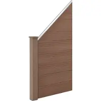 Neu.holz WPC Gartenzaun 'Segovia' Schrägelement 180 x 96 cm Sichtschutz Braun