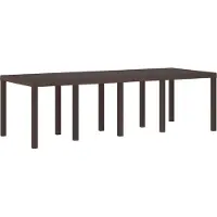 Syfax Gartentisch Braun 250 x 100 x 73 cm Poly-Rattan