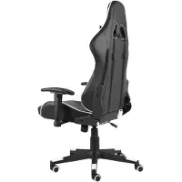 Syfax Gaming-Stuhl Weiß und Schwarz Metall PVC 68 x 69 x 123-133 cm (B x T x H)