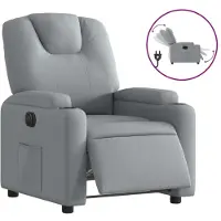 Syfax Relaxsessel Elektrisch Hellgrau Stoff