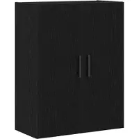Syfax Wandmontierter Schrank Schwarz Eichen-Optik 69,5 x 34 x 90 cm