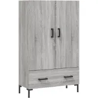 Syfax Highboard Grau Sonoma 69,5x31x115 cm Holzwerkstoff