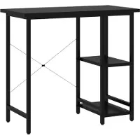 Syfax Computertisch Schwarz 80x40x72 cm MDF und Metall