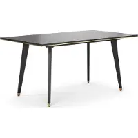 Vicco Esstisch Goldamo Schwarz 160-200 x 90 cm Ausziehbar, Model 53020