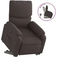 Syfax Relaxsessel mit Aufstehhilfe Dunkelbraun Stoff