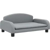Syfax Hundebett Hellgrau 70x45x30 cm Stoff