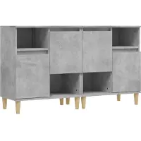Syfax Sideboards 2 Stk. Betongrau 60x35x70 cm Holzwerkstoff