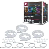 Paulmann LED-Streifen "Neon Colorflex USB Strip", blau, Gesamtlänge 8m, Lichterketten, mixed box: 4x1m blau, orange, pink, grün, 4x5W 5V, Gaming, PC, LED-Streifen