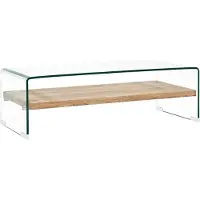 Syfax Couchtisch Transparent 98×45×31 cm Hartglas