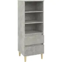 Syfax Highboard Betongrau 40x36x110 cm Holzwerkstoff