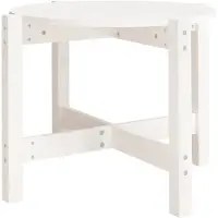 Syfax Couchtisch Weiß Ø 62,5x45 cm Massivholz Kiefer