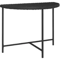 Syfax Gartentisch Schwarz 100x50x75 cm Poly Rattan