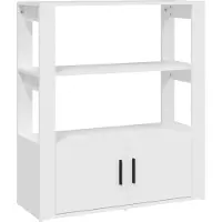 Syfax Sideboard Weiß 80x30x90 cm Holzwerkstoff