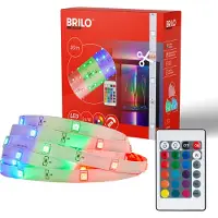 Briloner LED Stripe 30m RGB Leiste Lichtband Fernbedienung Selbstklebend Kürzbar Deko