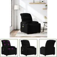 The Living Store Massagesessel Schwarz Stoff