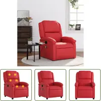The Living Store Massagesessel Rot Kunstleder