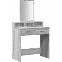 Syfax Schminktisch Graues Sonoma 79 x 41 x 140 cm Holzwerkstoff