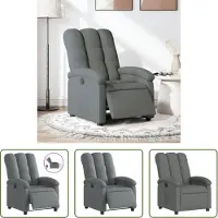 The Living Store Relaxsessel Elektrisch Dunkelgrau Stoff