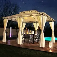 Swing&Harmonie LED - Pavillon 3x4m Minzo Garten Pavillion Solar Pavilion Gartenzelt Designer Pavilon