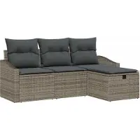 Syfax Sofa Set 4 stk. Poly-Rattan