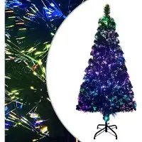 Syfax Künstlicher Weihnachtsbaum mit Ständer Grün 120 cm Glasfaser