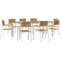 Syfax Outdoortisch-Set 9 stk. 200 x 90 x 75 cm
