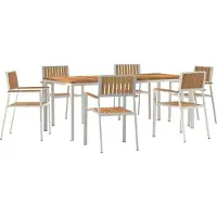 Syfax Outdoortisch-Set 7 stk. 200 x 90 x 75 cm