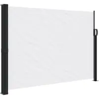 Syfax Seitenmarkise Ausziehbar Weiß 140x500 cm