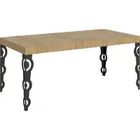 Itamoby Ausziehbarer Tisch 90x180/284 cm Gestell Karamay Eiche Natur Anthrazit