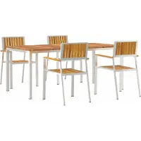 Syfax Outdoortisch-Set 5 stk. 180 x 90 x 75 cm