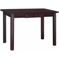 Koma Tools Tisch mit Schublade aus massivem Kiefernholz in der Farbe Nuss 110 x 80 cm