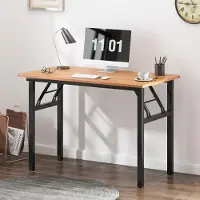 Sonstiges Klappbarer Schreibtisch 100 x 60 x 75 cm Teak & Schwarz