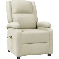 Syfax Massagesessel Creme Kunstleder