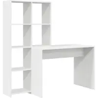 Syfax Schreibtisch Weiß 138,5 x 55 x 143 cm Holzwerkstoff