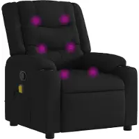 Syfax Massage-Relaxsessel, schwarzer Stoff