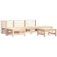 Syfax 6-tlg. Garten-Lounge-Set Massivholz Kiefer
